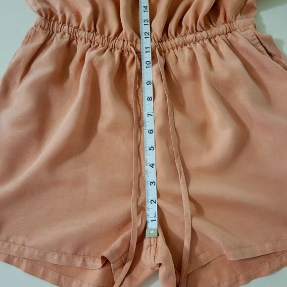 Staccato Women's Peach Four Button Accent Tank Romper - Picture 8 of 16